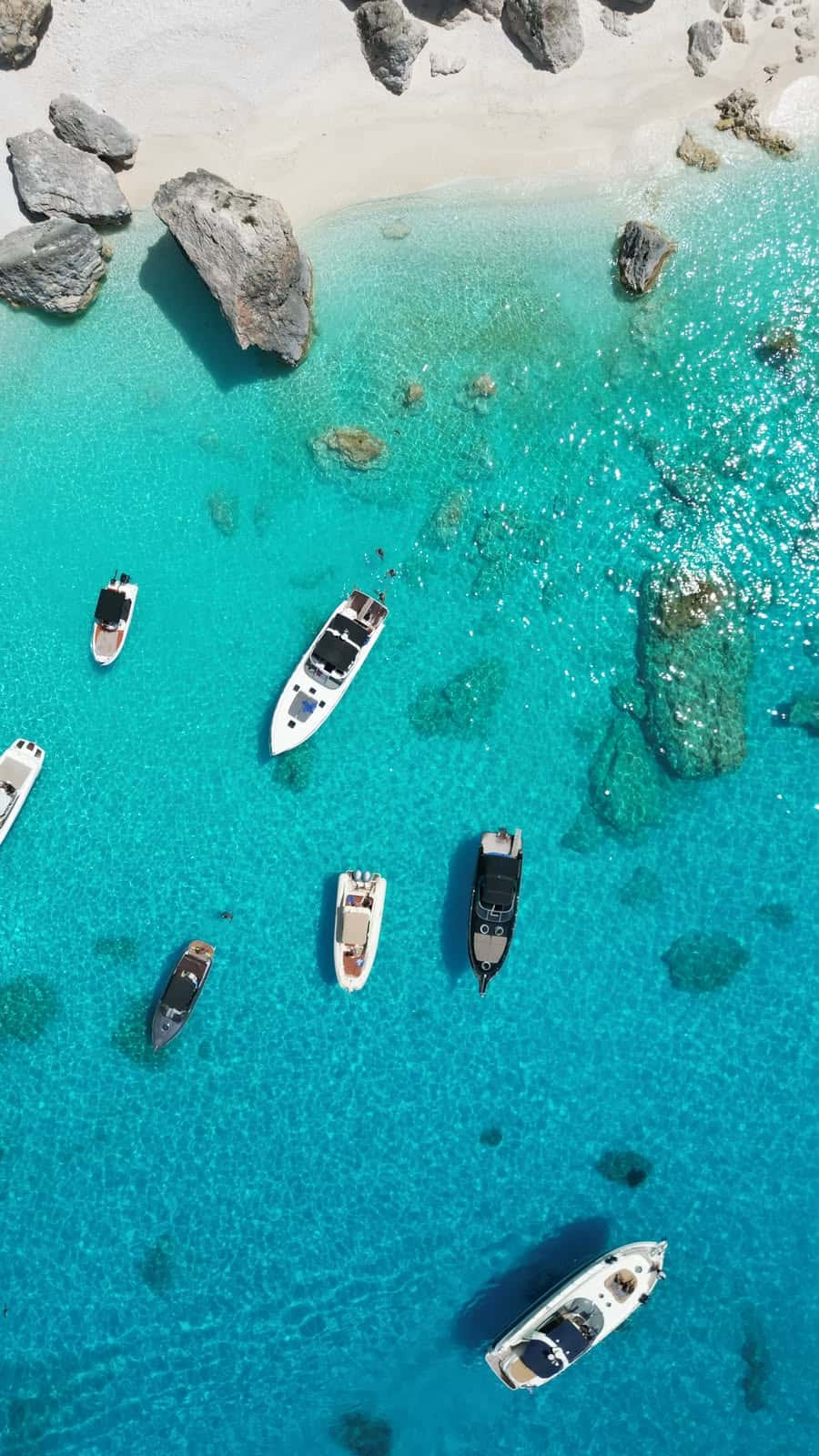 Turquoise bay from above in Zakynthos