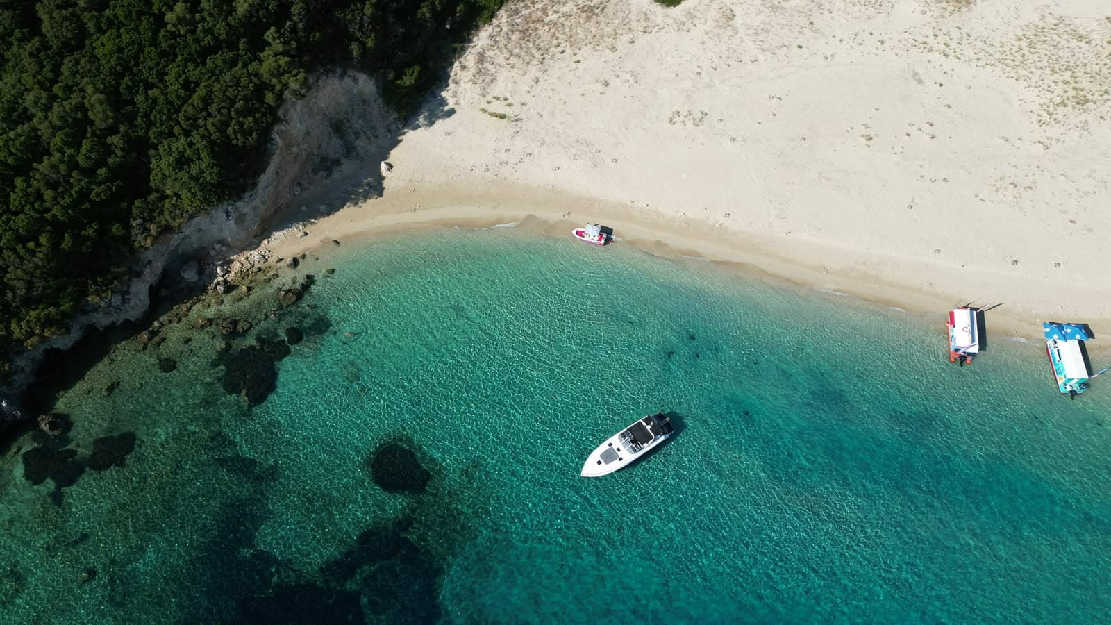 Private boat near the Blue Caves of Zakynthos